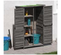 VIDAXL - Rimessa Da Giardino Grigia 83x57x140 Cm Legno Massello Di Pino