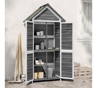 vidaXL Rimessa da Giardino Grigia 89x52,5x175cm Legno Massello di Pino