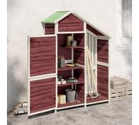 vidaXL Rimessa da Giardino Moka 120x53,5x170 cm Legno Massello di Pino