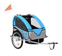 AX Rimorchio Bicicletta Trasporto Bambini Bandiera MC40Kg Passeggino Ruote 91377