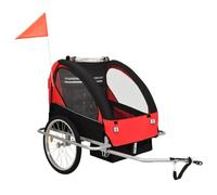 AX Rimorchio Bicicletta Trasporto Bambini Pieghevole MC40Kg Passeggino New 91375
