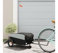 vidaXL Rimorchio da Bici Nero 30 kg in Ferro