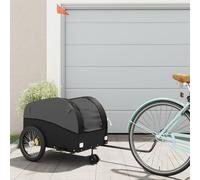 vidaXL Rimorchio da Bici Nero 45 kg in Ferro
