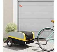 vidaXL Rimorchio da Bici Nero e Giallo 45 kg in Ferro