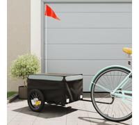 vidaXL Rimorchio da Bici Nero e Grigio 30 kg in Ferro