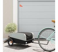 vidaXL Rimorchio da Bici Nero e Grigio 30 kg in Ferro