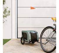 vidaXL Rimorchio da Bici per Animali Grigio e Nero Oxford e Ferro