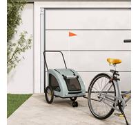 vidaXL Rimorchio da Bici per Animali Grigio Oxford e Ferro
