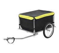 VIDAXL - Rimorchio Da Bici Per Il Trasporto Di Merci Nero E Giallo 65 Kg
