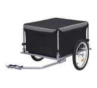 VIDAXL - Rimorchio da Bici per il Trasporto di Merci Nero e Grigio 65 kg