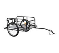 vidaXL Rimorchio Bici 130x73x48,5cm in Acciaio Nero
