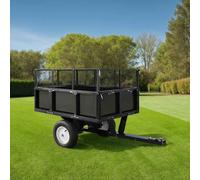 vidaXL Rimorchio ribaltabile per tosaerba, carico 300 kg