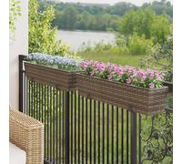 vidaXL Ringhiera 2 pz Grigio 80 x 17 x 17 cm Metallo