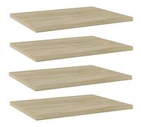 vidaXL Ripiani per Libreria 4 pz Rovere Sonoma 40x30x1,5 cm Truciolato