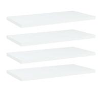 vidaXL Ripiani per Libreria 4pz Bianchi 40x20x1,5 cm Legno Multistrato