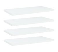 vidaXL Ripiani per Libreria 4pz Bianchi 40x20x1,5 cm Legno Multistrato