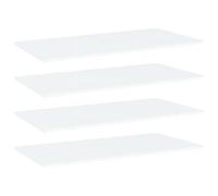 vidaXL Ripiani per Libreria 4pz Bianchi 80x20x1,5 cm Legno Multistrato