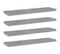 VIDAXL - Ripiani per Libreria 4pz Grigio Cemento 40x10x1,5cm Multistrato