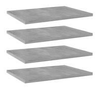 vidaXL Ripiani per Libreria 4pz Grigio Cemento 40x30x1,5cm Multistrato