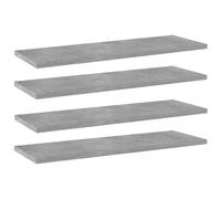 vidaXL Ripiani per Libreria 4pz Grigio Cemento 60x20x1,5cm Multistrato