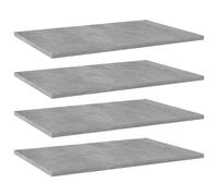 vidaXL Ripiani per libreria 4 pz Grigio cemento 60x40x1,5 cm Multistrato