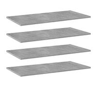 vidaXL Ripiani per Libreria 4pz Grigio Cemento 80x40x1,5cm Multistrato