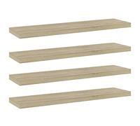 vidaXL Ripiani per Libreria 4pz Rovere Sonoma 40x10x1,5cm Multistrato
