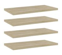 vidaXL Ripiani per Libreria 4pz Rovere Sonoma 40x20x1,5cm Multistrato