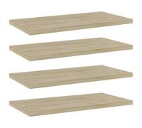 vidaXL Ripiani per Libreria 4pz Rovere Sonoma 40x20x1,5cm Multistrato