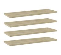 vidaXL Ripiani per Libreria 4pz Rovere Sonoma 60x20x1,5cm Multistrato