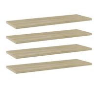 vidaXL Ripiani per Libreria 4pz Rovere Sonoma 60x20x1,5cm Multistrato