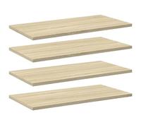 vidaXL Ripiani per Libreria 4pz Rovere Sonoma 60x30x1,5cm Multistrato