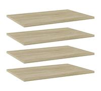 vidaXL Ripiani per Libreria 4pz Rovere Sonoma 60x40x1,5cm Multistrato