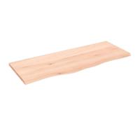 vidaXL Ripiano a Parete 100x40x2 cm Legno Massello Rovere Non Trattato, Piano, ripiano portaoggetti, ripiano in Legno, ripiano, mensola pensile