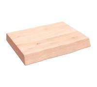 vidaXL Ripiano a Parete 40x30x(2-6) cm Massello Rovere Non Trattato