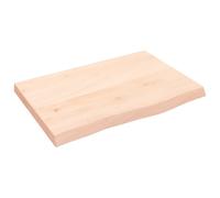 vidaXL Ripiano a Parete 60x40x(2-4) cm Massello Rovere Non Trattato