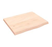 vidaXL Ripiano a Parete 60x50x(2-4) cm Massello Rovere Non Trattato