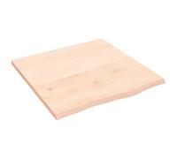 vidaXL Ripiano a parete 60x60x2 cm in legno massello di rovere non trattato