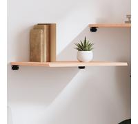 vidaXL Ripiano a Parete 60x60x2 cm Legno Massello Rovere Non Trattato
