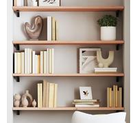 vidaXL Ripiano a Parete 80x30x2 cm Legno Massello Rovere Non Trattato