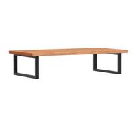 vidaXL Ripiano a Parete per Lavabo in Acciaio e Massello di Faggio