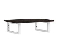 vidaXL Ripiano a Parete per Lavabo in Acciaio e Massello di Rovere