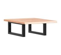 vidaXL Ripiano a Parete per Lavabo in Acciaio e Massello di Rovere