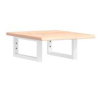 vidaXL Ripiano a Parete per Lavabo in Acciaio e Massello di Rovere