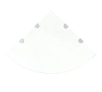vidaXL Ripiano Angolare Supporti Cromati in Vetro Trasparente 45x45cm Scaffale