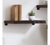 vidaXL Ripiano Marrone Scuro 60x40x(2-6) cm Massello Rovere Trattato