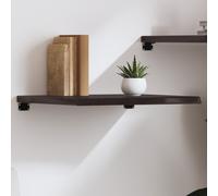 vidaXL Ripiano Marrone Scuro 60x60x(2-4) cm Massello Rovere Trattato