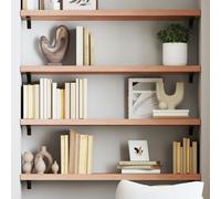 vidaXL Ripiano Muro Marrone 100x30x(2-4) cm Massello Rovere Trattato