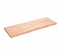 vidaXL Ripiano Muro Marrone 140x50x(2-4) cm Massello Rovere Trattato