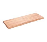 vidaXL Ripiano Muro Marrone 140x50x(2-6) cm Massello Rovere Trattato
